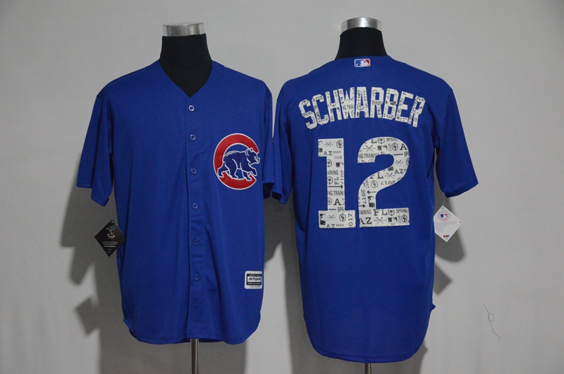 2017 MLB Chicago Cubs #12 Schwarber Blue Fashion Edition Jerseys->boston red sox->MLB Jersey